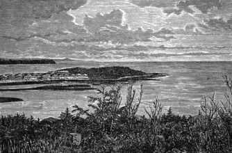 River Island with Fort Simpson at the confluence of the Mackenzie and Liard Rivers, Fort Simpson