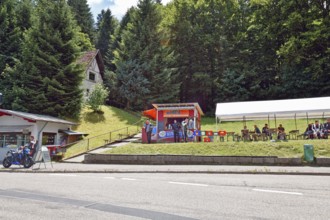 Forbach, Germany - 12th July 2025: Motorcycle meetup in Forbach, Odenwald forest. Bikers gathering
