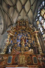 Rosary altar carved by David Zürn in 1631, Überlingen Minster, St Nicholas, built in 1350 and 1576