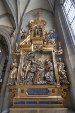 Altar in a side chapel in Überlingen Minster, St Nicholas, built in 1350 and 1576 in the late