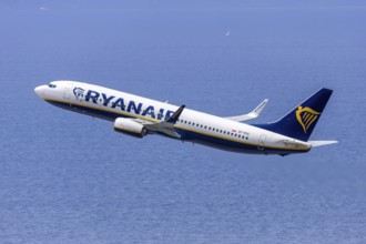 A Ryanair Boeing 737-800 aircraft with the registration SP-RSE at Rhodes Airport, Greece