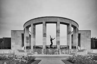 Bronze statue The Spirit of American Youth Rising from the Waves by Donald De Lue, military