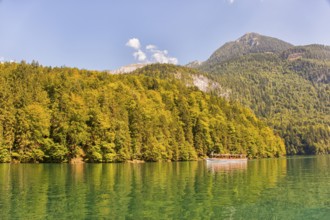 Königssee, mountain lake in the municipality of Schönau am Königssee, district of Berchtesgadener