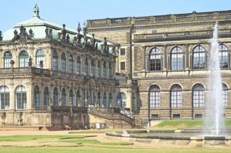 Partial view, Building, Dresden Zwinger, Baroque architecture, Dresden, Germany