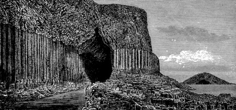 Fingals Cave, Fingals Cave on Staffa, basalt cave, basalt columns, geology, Tertiary period, island