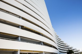High-rise flat blocks by the sea, Marina Baie des Anges, Villeneuve-Loubet, Provence Alpes Côte
