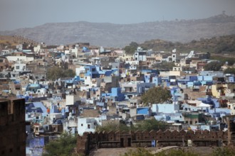 City view of the blue houses of Jodhpur, Rajasthan, India