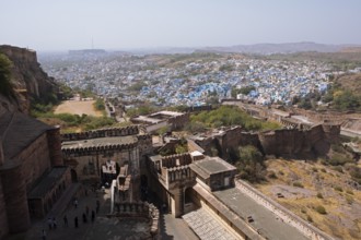 City view of Jodhpur from the Mehrangarh or Meherangarh Fort, Jodhpur, Rajasthan, India