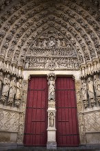 Main portal, Redeemer portal, Cathédrale Notre-Dame d'Amiens cathedral, Amiens, Somme, France