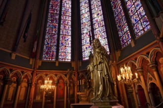 Interior view, Madonna, Madonna statue, Chapel Chapelle Saint-Jacques-le-Majeur, also Sacré-Coeur,
