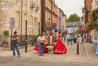 Street scene at Windsor Castle, also known as Windsor Castle, is located in the English town of