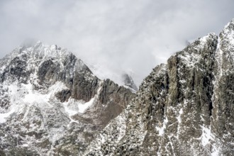 Summit of the Schober group with snow, Hohe Tauern National Park, Carinthia, Austria