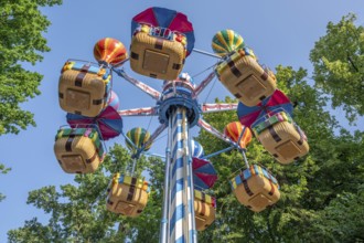 Showmen at the Erlangen Bergkirchweih, traditional twelve-day folk festival, Erlangen, Middle