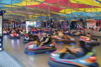 Bumper cars at the Erlangen Bergkirchweih, traditional twelve-day folk festival, Erlangen, Middle