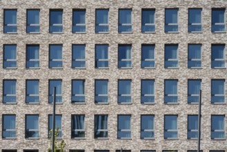 Facade of a commercial building, window, Kiel, fjord, Baltic Sea, North Frisia, Schleswig-Holstein,