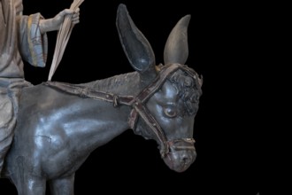 Palm donkey, created in 1767, detail of the donkey, Städtisches Museum, Krummebergstr. 30,