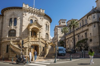 Palace of Justice and Cathedral, Old Town, Cote d'Azur, Monaco