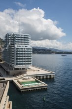 Luxury flats by the sea, architect Renzo Piano, Petit Portier, Monte Carlo, Cote d'Azur, Monaco