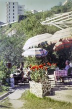 People at the The Peak Lookout restaurant, The Peak, Hong Kong, Asia, 1965