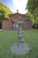 Caroline Hall built in 1763 with monument to Landgravine Karoline Henriette, wife of Louis IX of