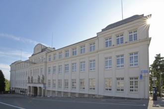 Neuffer am Park in the backlight, former shoe factory, historical shoe industry, industry, shoe