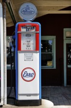 Old Esso petrol pump by the road, Swartswood, Sussex, New Jersey, USA