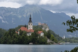 Lake Bled in north-west Slovenia with the famous island church of the Assumption of the Virgin