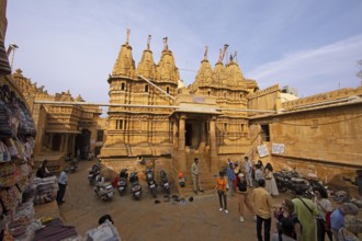 Jain temple Chandraprabhu in the fortress in Jaisalmer, Rajasthan, India