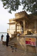 Gadi Sagar Temple at Gadisar Lake, Jaisalmer, Rajasthan, India