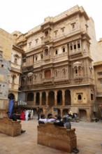 Patwa Haveli or merchant's house in the old town of Jaisalmer, Rajasthan, India