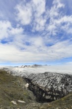 Skálafellsjökull, Skalafellsjökull, glacier tongue of Vatnajökull, volcanic landscape Breiðabunga,