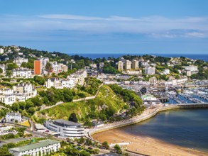 DefaultTorquay from a drone, English Riviera, Torbay, Devon, England, United Kingdom