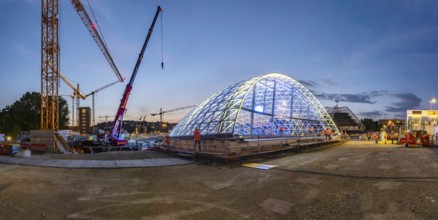 First entrance portal at the new Stuttgart main station completed. One of four so-called lattice