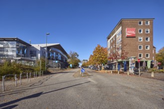 Wunderino Arena multi-purpose hall, general architecture, brick buildings, residential buildings