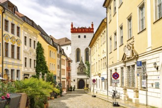 Altstadt and Matthiasturm, Torturm zur Ortenburg in Bautzen, Upper Lusatia, Saxony, Germany