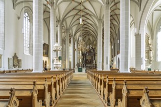 Interior of St. Peter's Cathedral in Bautzen, Upper Lusatia, Saxony, Germany