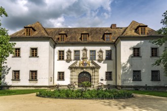 The Old Muskau Castle in the UNESCO World Heritage Site Muskauer Park or Park Muzakowski in Bad