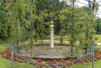 The gilded bust of Henriette Sontag in Branitzer Park, landscape park created in 1846 by Prince