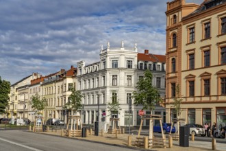 Renovated houses in Elisabethstraße Görlitz, Upper Lusatia, Saxony, Germany