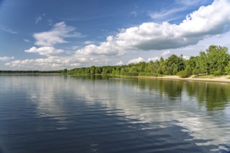 Beach at Spremberger Talsperre, Spremberg, Lower Lusatia, Brandenburg, Germany