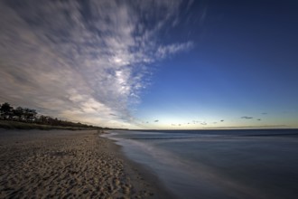 Beach, sea and clouds in Zingst, evening light, Fischland-Darß-Zingst, Western Pomerania Lagoon