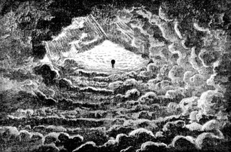 Cloud vault observed by Tiffandier on April 13, 1868, cloud formation, appearance, circular