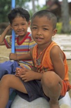 Happy little boys, Railay, two years in front of the tsunami, Krabi, Thailand, December 2002,