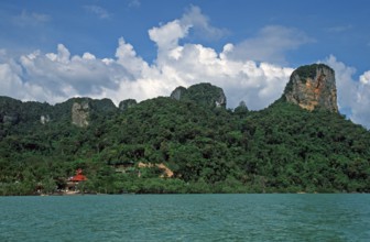 Mountains, sea, Railay East, two years in front of the tsunami, Krabi, Thailand, December 2002,
