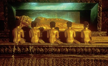 Reclining Buddha, Wat Suwannakhuha Monastery, Phangnga Bay, Ko Phuket, Thailand, December 2002,