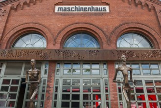 Kulturbrauerei architectural monument with the figures Adam and Eve on Prenzlauer Berg, Berlin