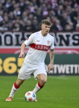 Finn Jeltsch VfB Stuttgart (29) Action on the ball MHPArena, MHP Arena Stuttgart,