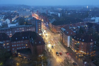 B5, axis, Bergedorf, intersection, Vierlandenstraße, street, division, district, house, old,