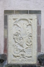 Epitaph from 1497 at the Stadtkirche, Hersbruck, Middle Franconia, Bavaria, Germany