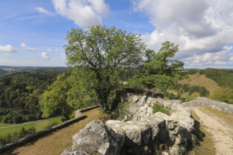 Castle ruins of Hohengundelfingen, ruins of a medieval hilltop castle, former headquarters of the